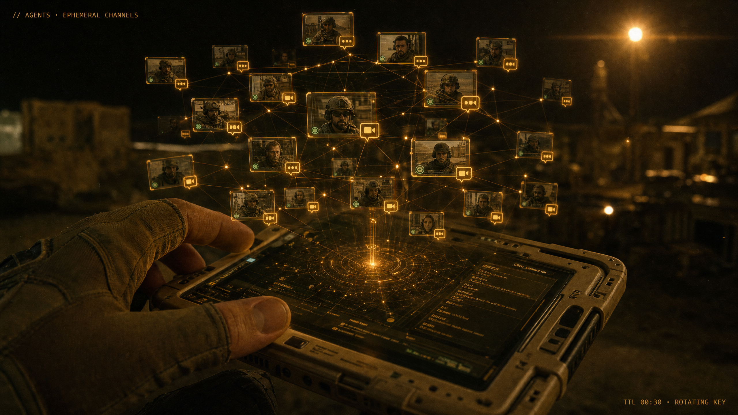 Agent-spawned ephemeral chat lattice