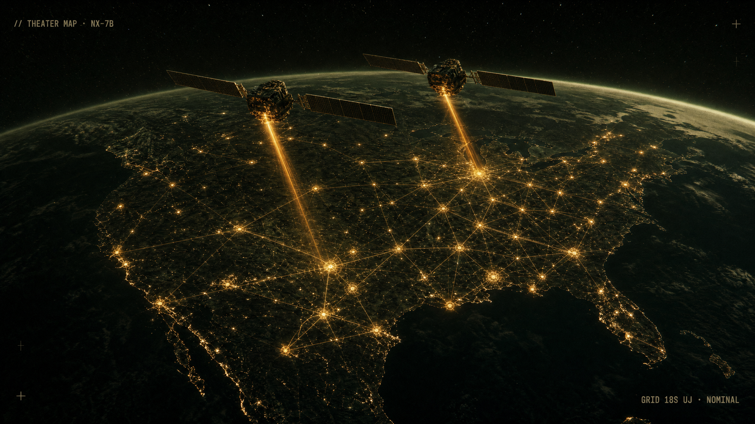 Aerial theater map with sovereign mesh links