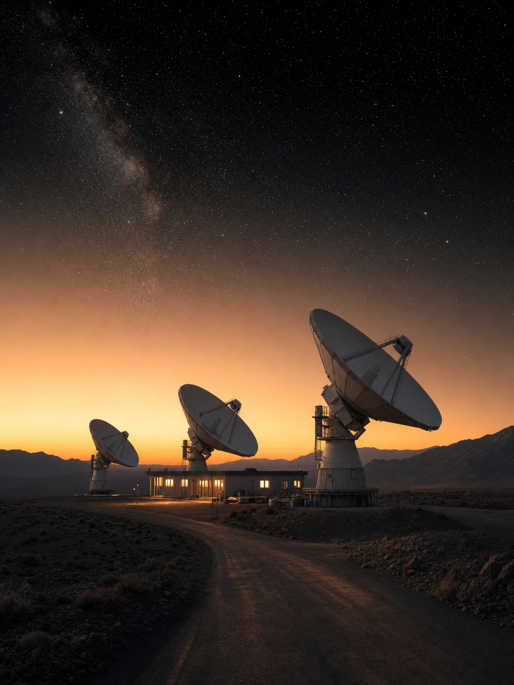 Ground station at dawn